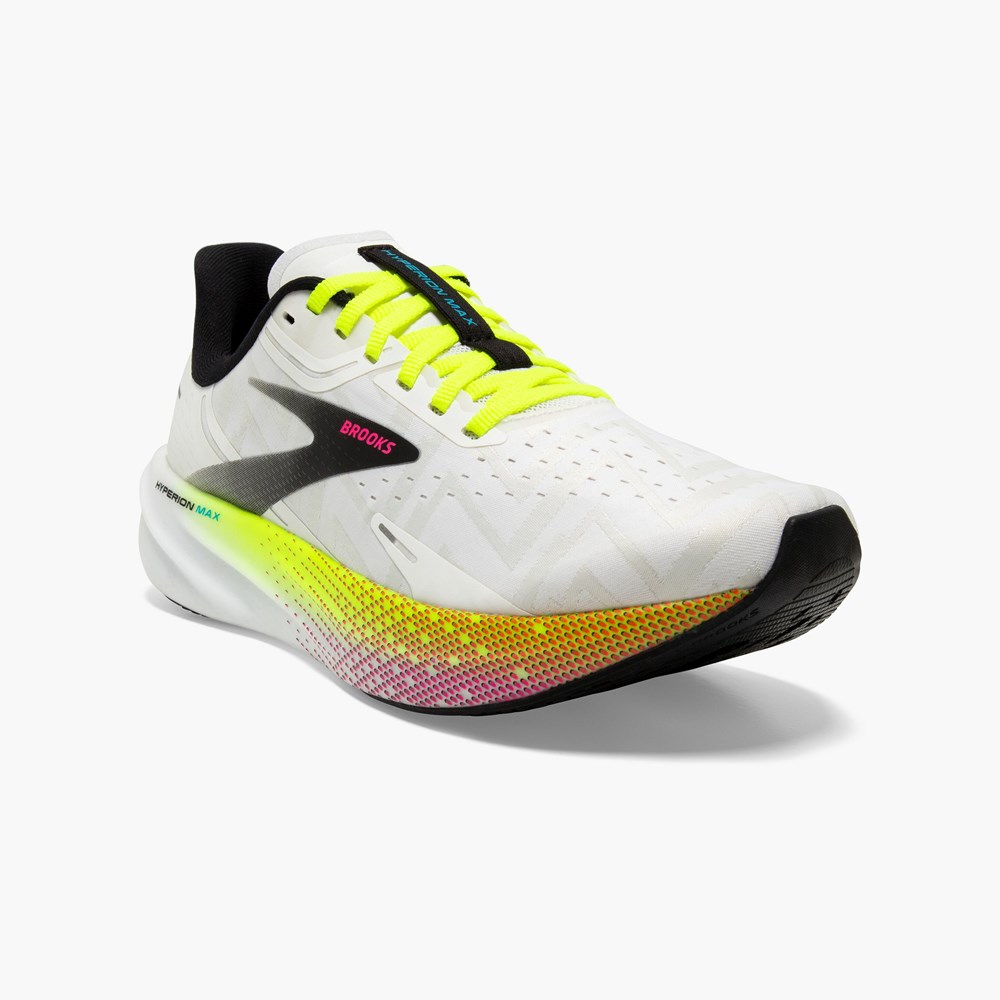 Chaussure Running Brooks Hyperion Max Blanche Noir Femme | TUO-3965495